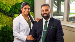 Dr. Patel and Her Husband , Roshan