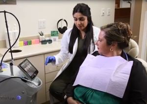 Dr. Patel wtth patient and latest technology